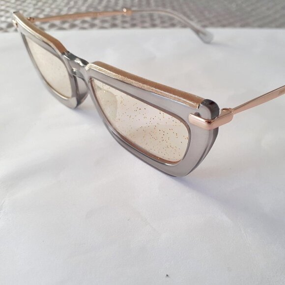NWOT Jimmy Choo Vela gold glitter lens sunglasses - Picture 11 of 12